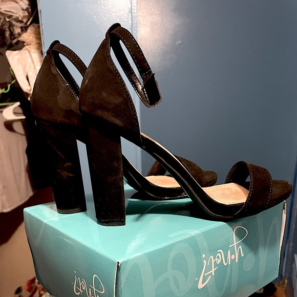 Shiner Black Nub Heels - Picture 2 of 3